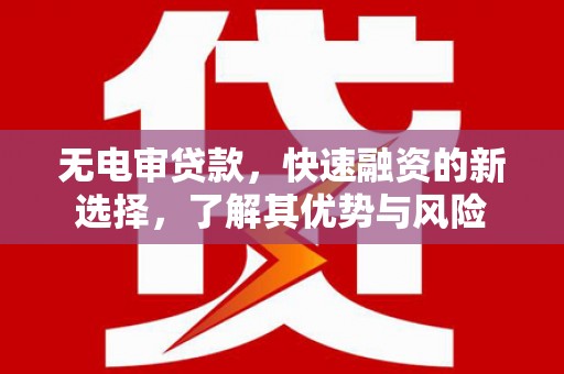 海晏无电审贷款，快速融资的新选择，了解其优势与风险