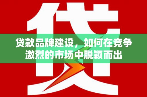 海晏贷款品牌建设，如何在竞争激烈的市场中脱颖而出