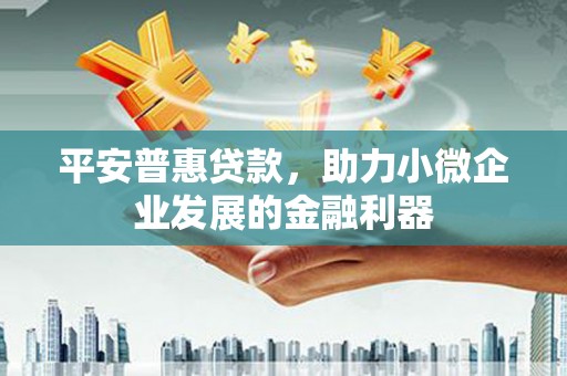 海晏平安普惠贷款，助力小微企业发展的金融利器