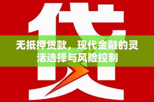 海晏无抵押贷款，现代金融的灵活选择与风险控制