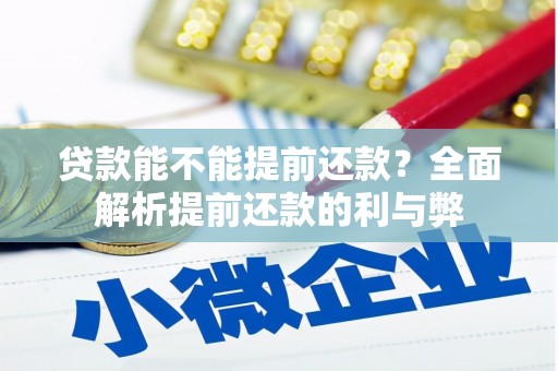 海晏贷款能不能提前还款？全面解析提前还款的利与弊