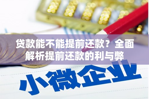 海晏贷款能不能提前还款？全面解析提前还款的利与弊