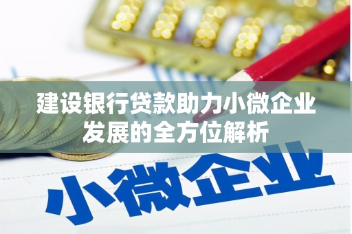 海晏建设银行贷款助力小微企业发展的全方位解析
