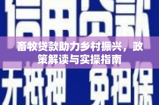 海晏畜牧贷款助力乡村振兴，政策解读与实操指南