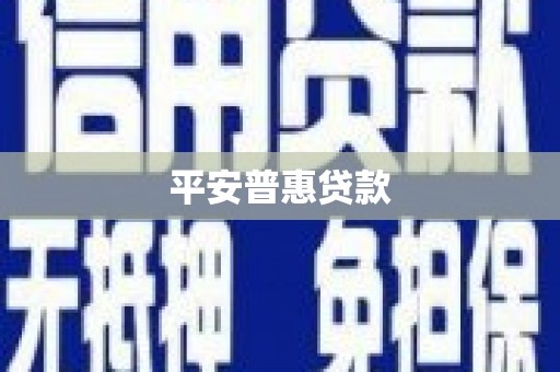 海晏平安普惠贷款
